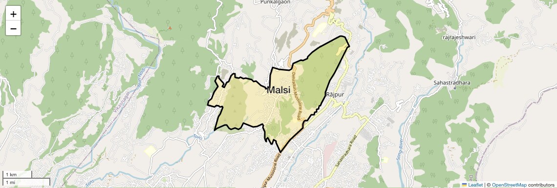 Location Map of Malsi, Dehradun