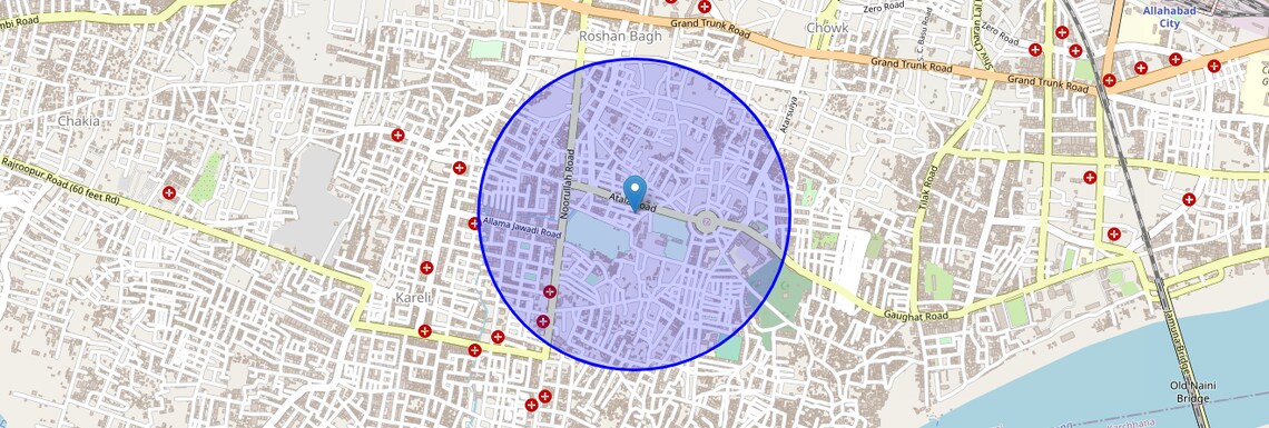 Location Map of Malviyanagar, Allahabad