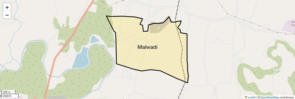 Location Map of Malwadi, Pune