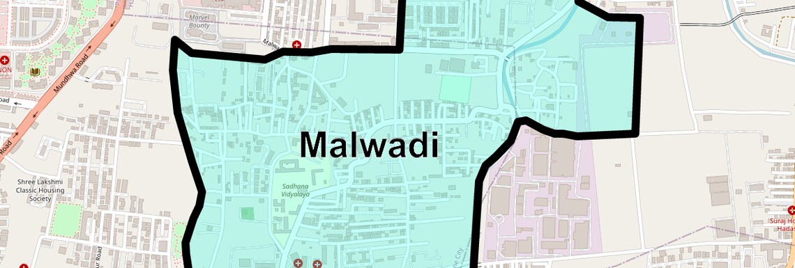 Location Map of Malwadi, Pune