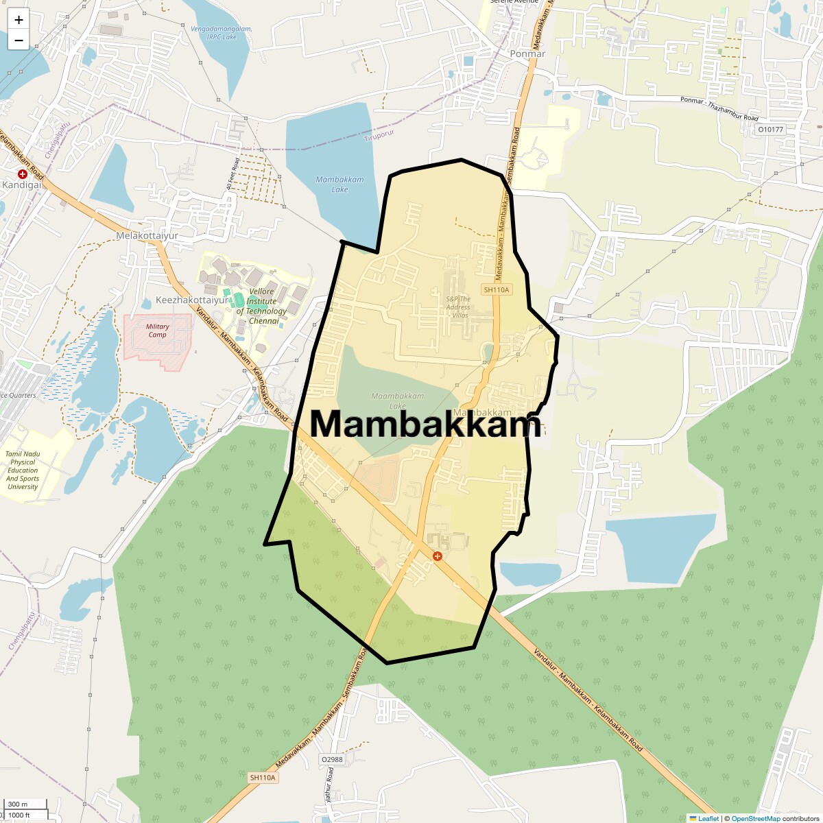Location Map of Mambakkam, Chennai