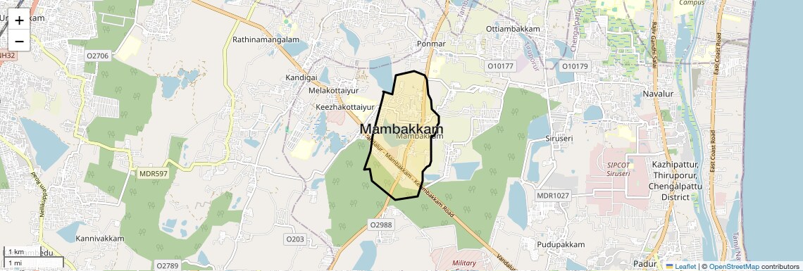 Location Map of Mambakkam, Chennai