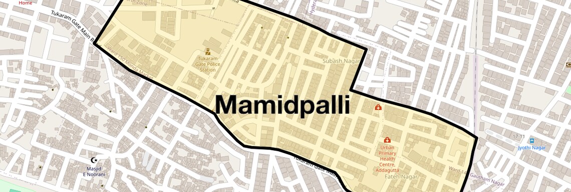 Location Map of Mamidpalli, Hyderabad