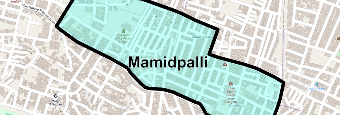 Location Map of Mamidpalli, Hyderabad