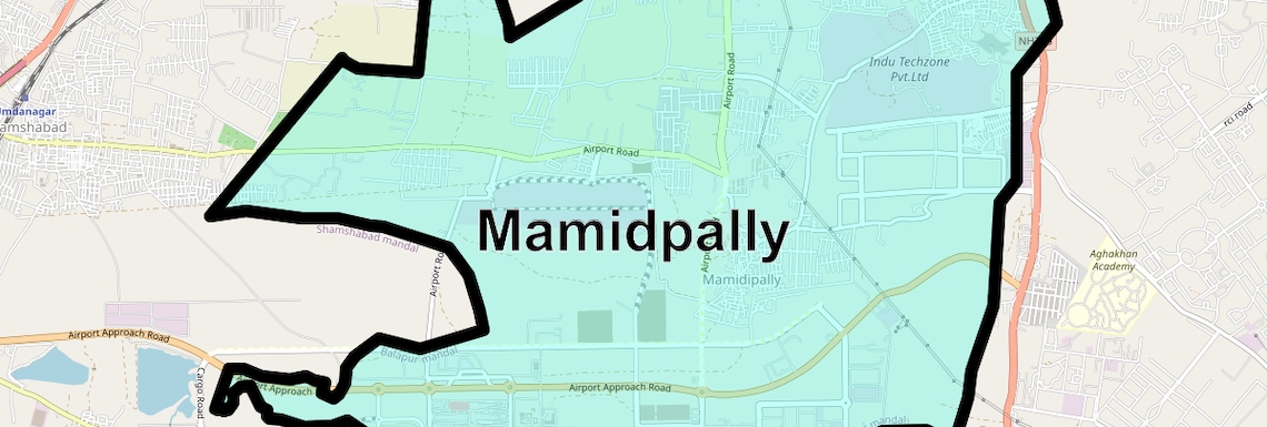 Location Map of Mamidpally, Hyderabad