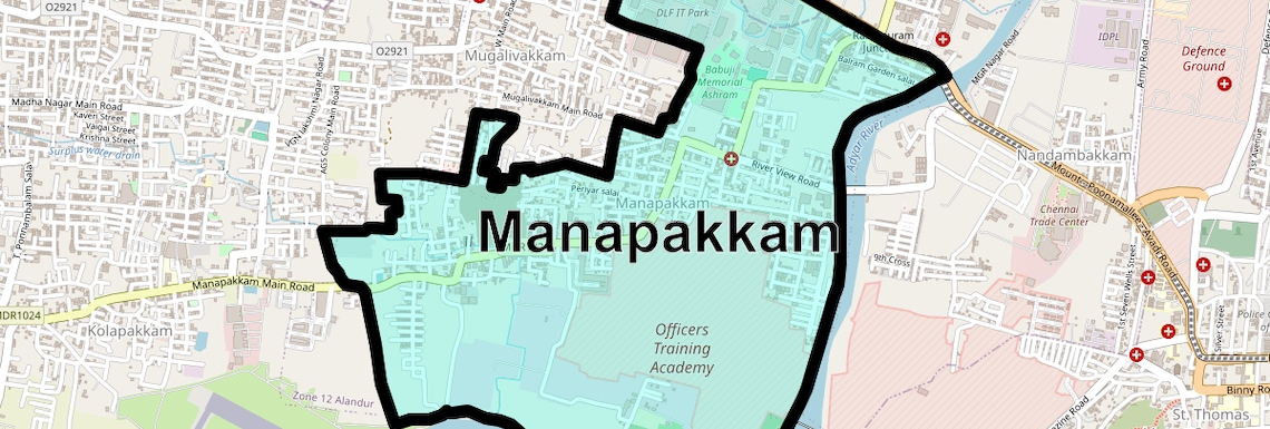 Location Map of Manapakkam, Chennai