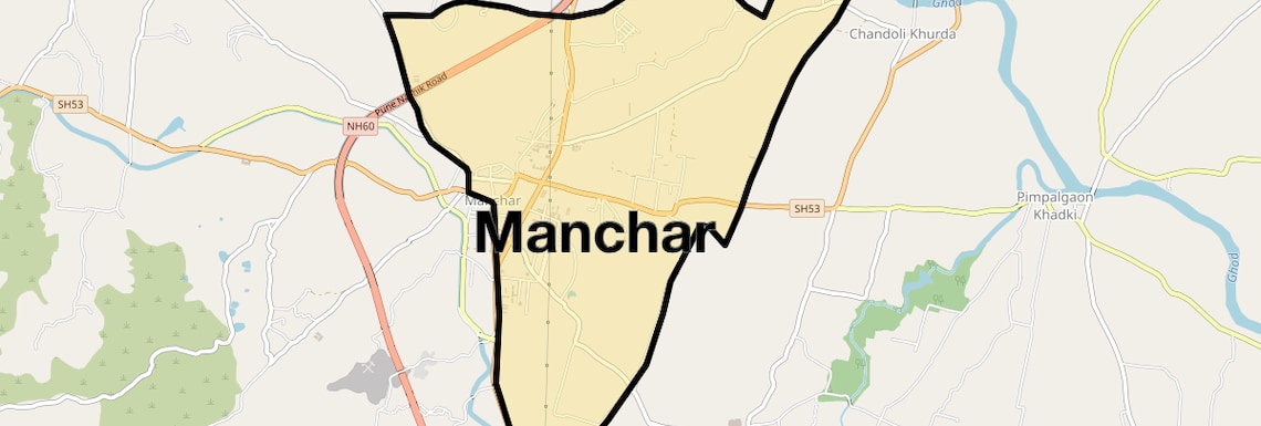 Location Map of Manchar, Pune