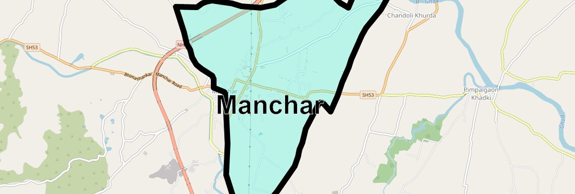 Location Map of Manchar, Pune
