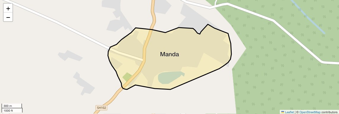 Location Map of Manda, Allahabad