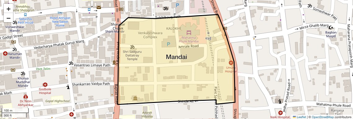 Location Map of Mandai, Pune
