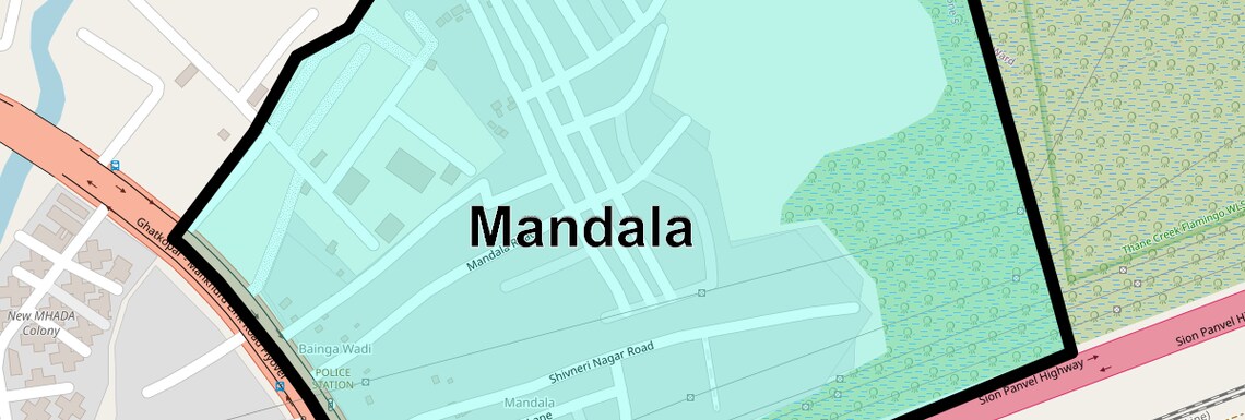 Location Map of Mandala, Mumbai