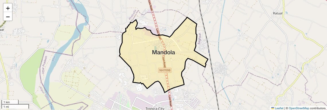 Location Map of Mandola, Ghaziabad