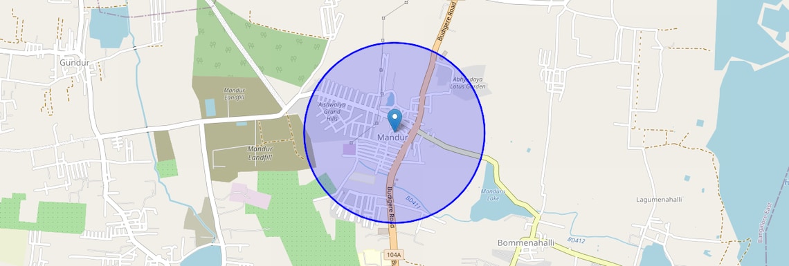 Location Map of Mandur, Bangalore