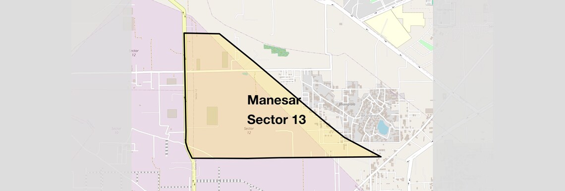 Location Map of Manesar Sector 13, Gurgaon