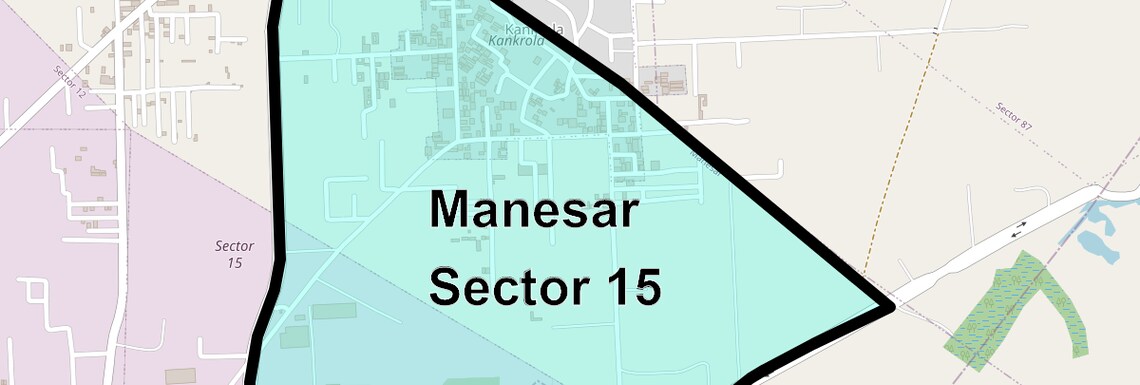 Location Map of Manesar Sector 15, Gurgaon