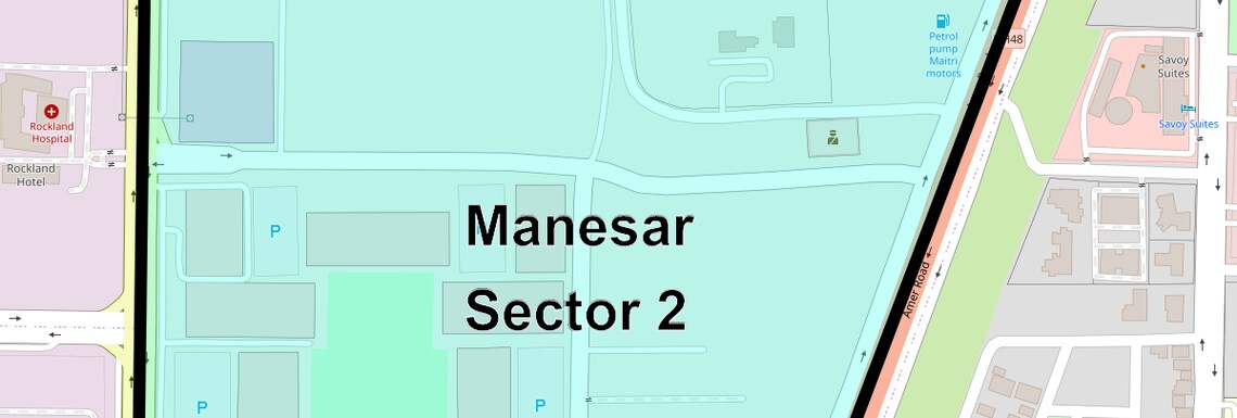 Location Map of Manesar Sector 2, Gurgaon