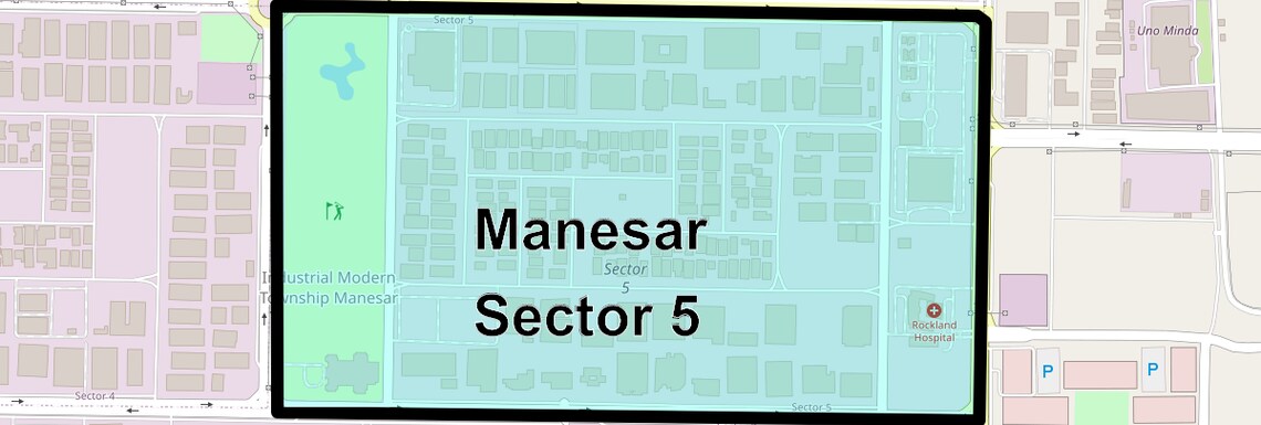 Location Map of Manesar Sector 5, Gurgaon