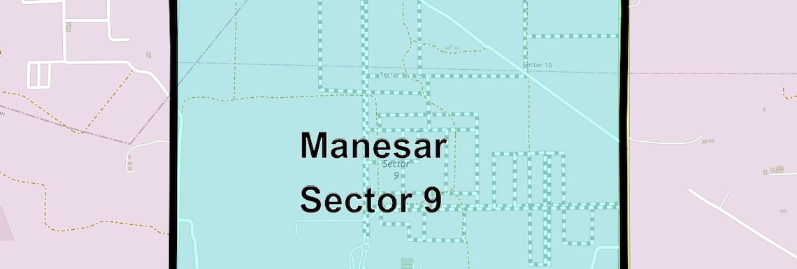 Location Map of Manesar Sector 9, Gurgaon