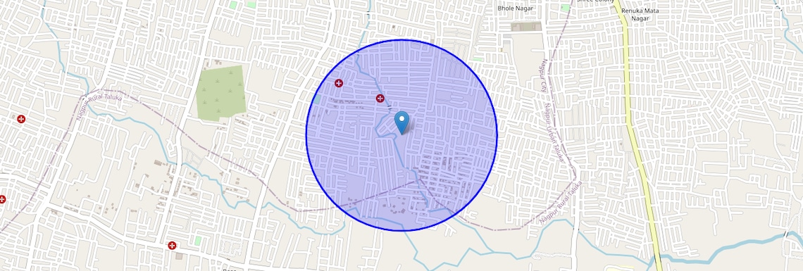 Location Map of Manewada, Nagpur