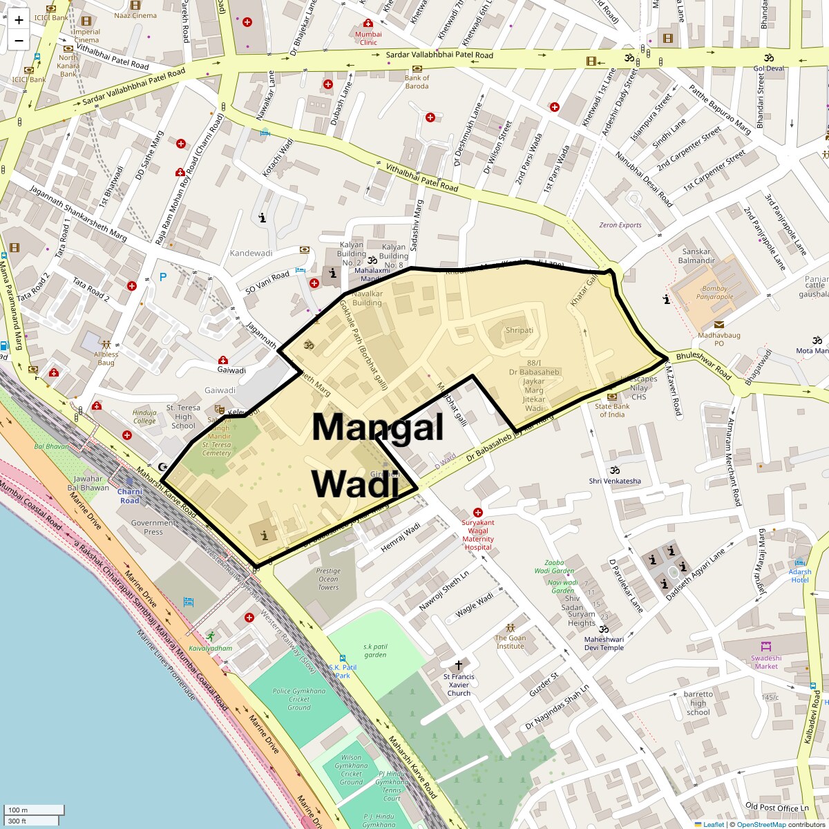 Location Map of Mangal Wadi, Mumbai