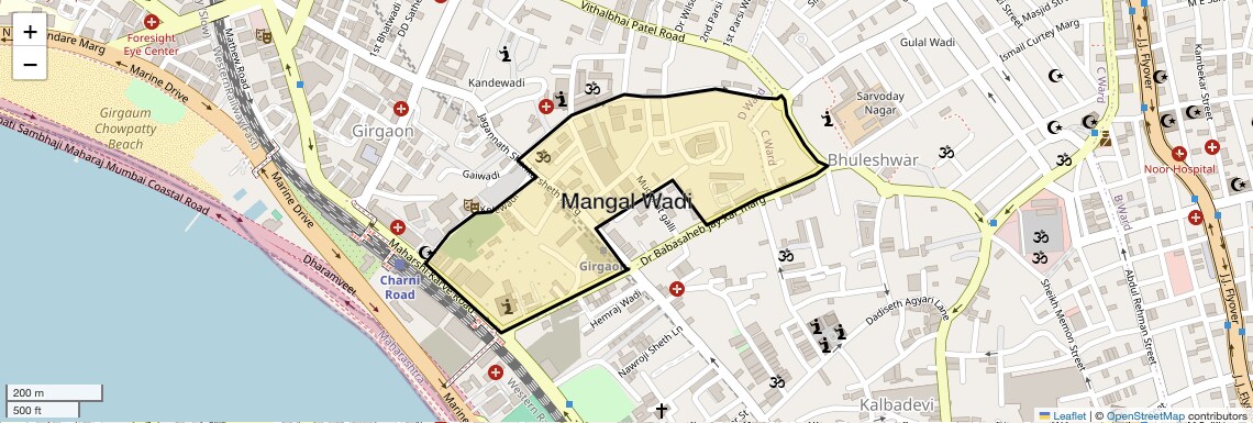 Location Map of Mangal Wadi, Mumbai