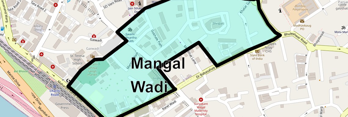Location Map of Mangal Wadi, Mumbai