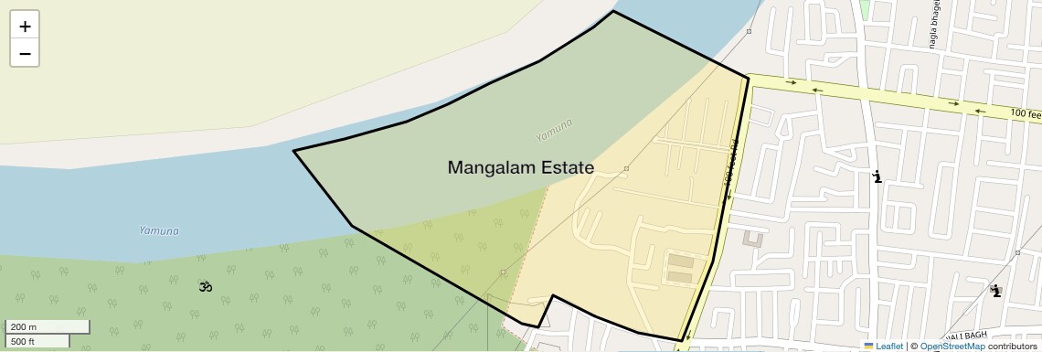 Location Map of Mangalam Estate, Agra