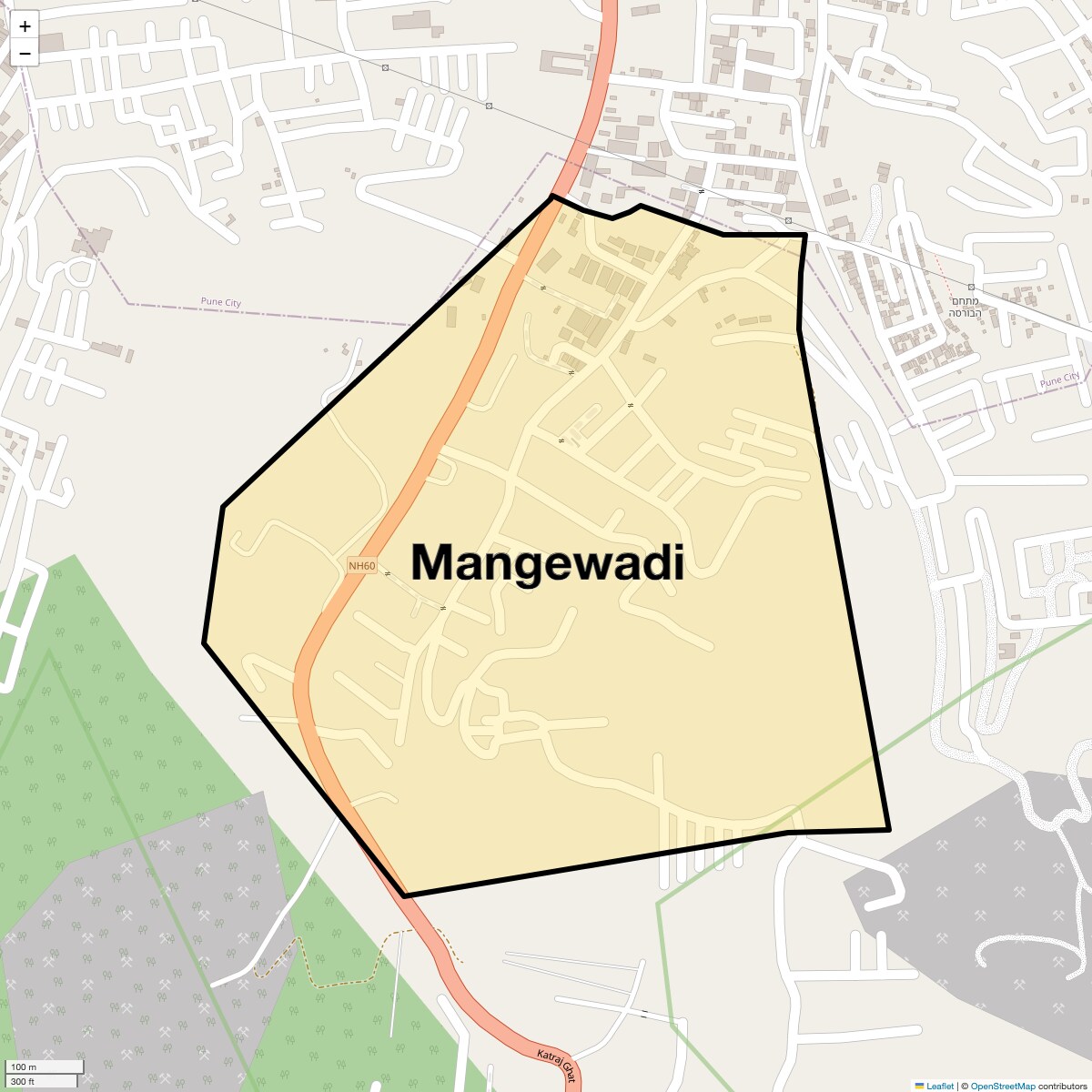Location Map of Mangewadi, Pune