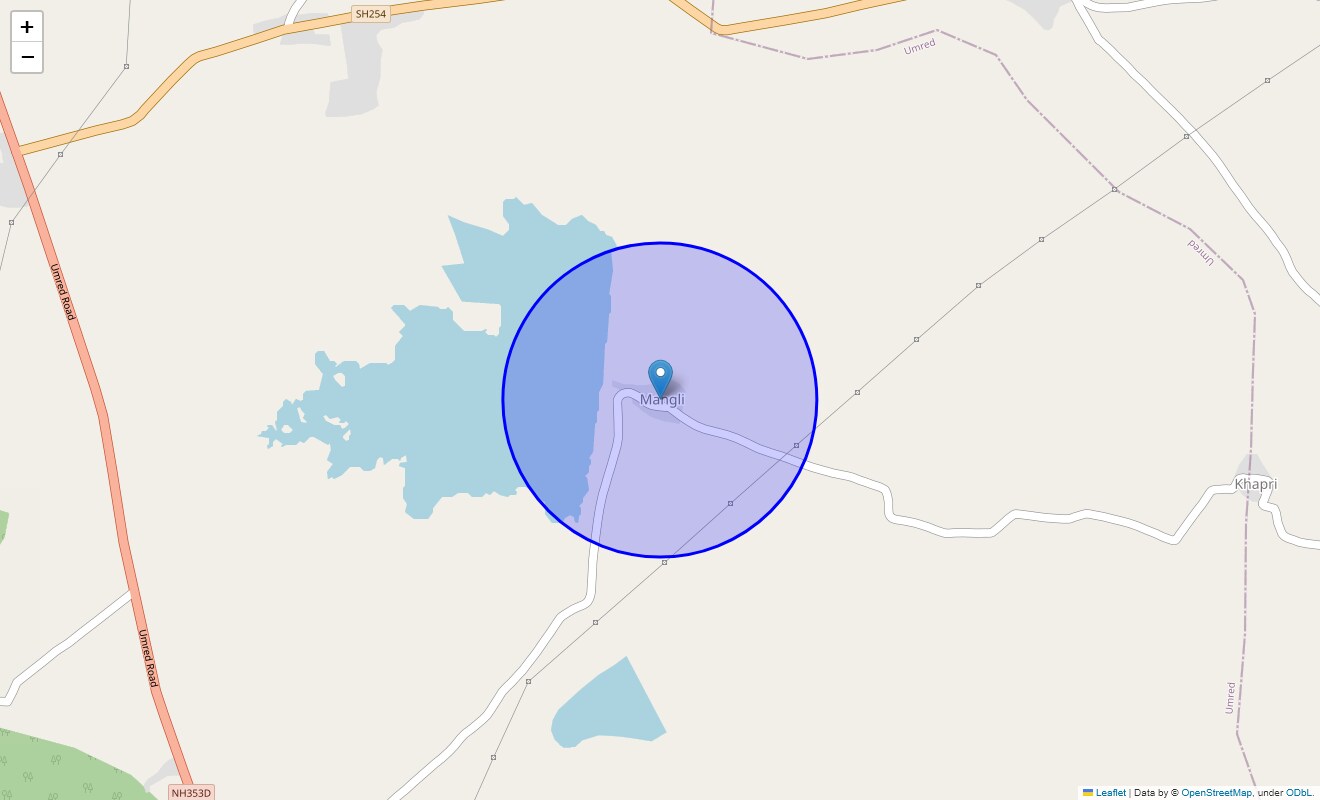 Location Map of Mangli, Nagpur