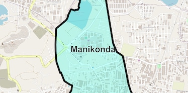 Location Map of Manikonda, Hyderabad