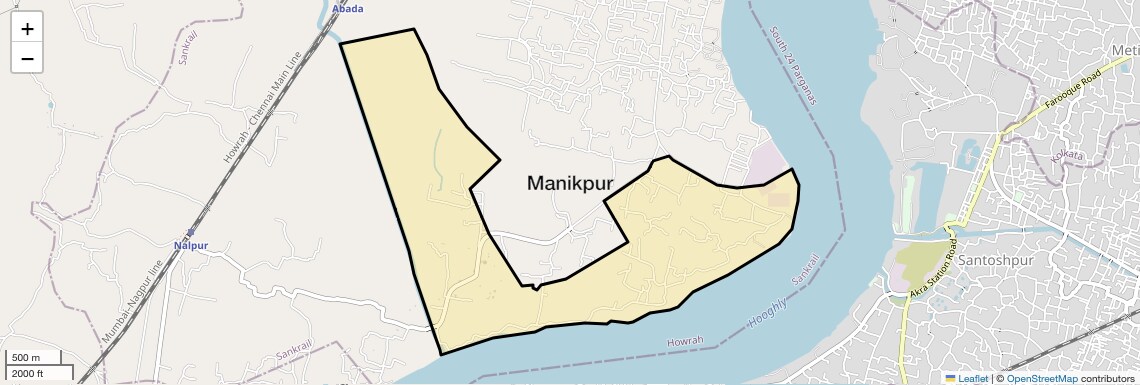 Location Map of Manikpur, Kolkata