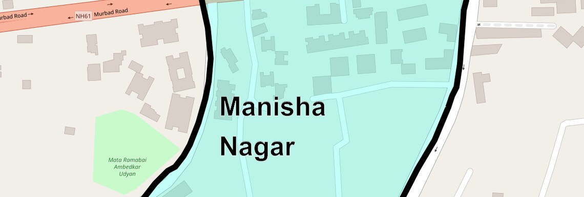 Location Map of Manisha Nagar, Thane