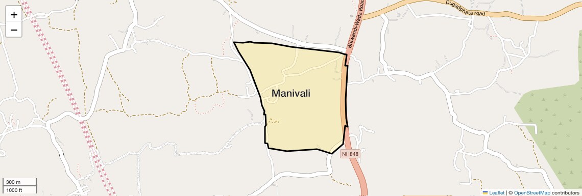 Location Map of Manivali, Thane