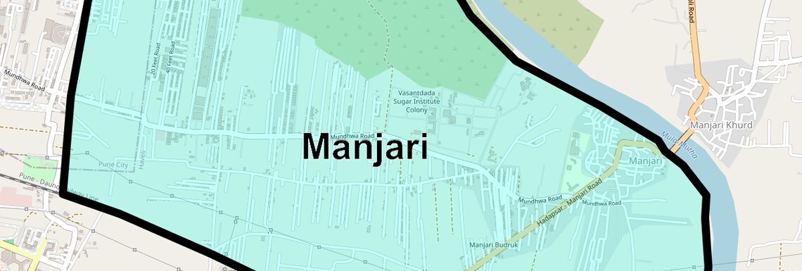 Location Map of Manjari, Pune
