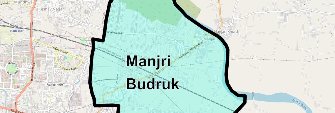 Location Map of Manjri Budruk, Pune