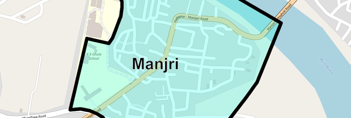Location Map of Manjri, Pune