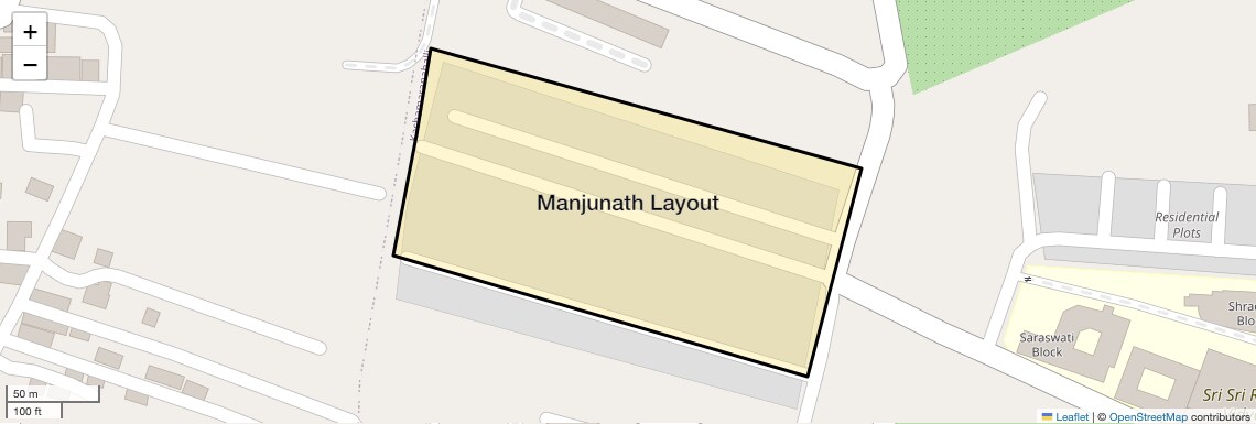 Location Map of Manjunath layout, Bangalore