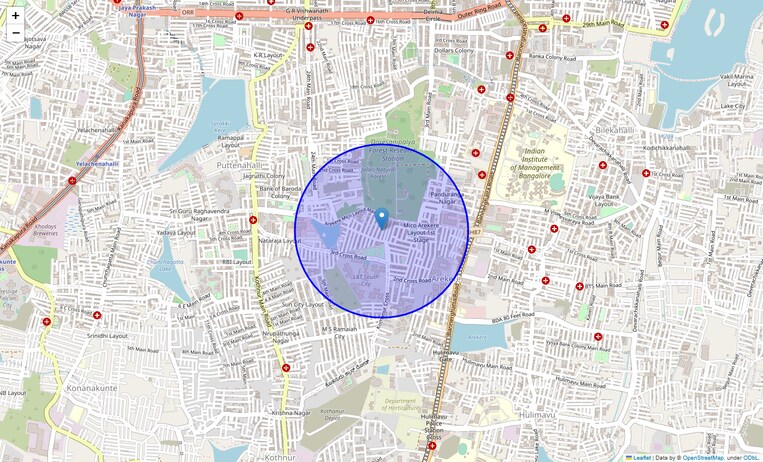 Location Map of Manjunath Layout