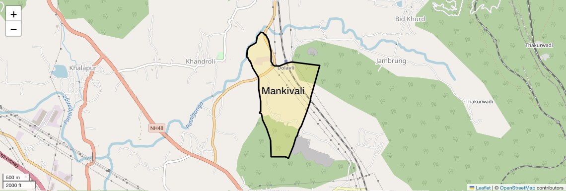 Location Map of Mankivali, Navi Mumbai