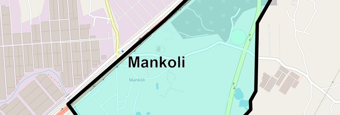 Location Map of Mankoli, Thane