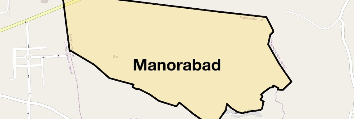 Location Map of Manorabad, Hyderabad