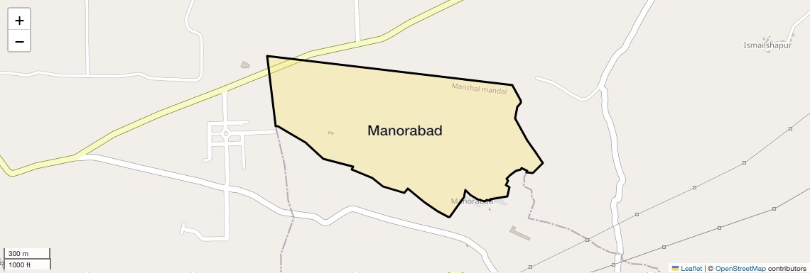 Location Map of Manorabad, Hyderabad