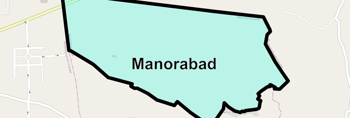 Location Map of Manorabad, Hyderabad
