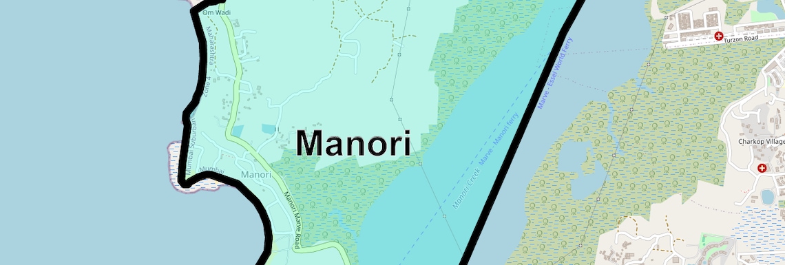 Location Map of Manori, Mumbai