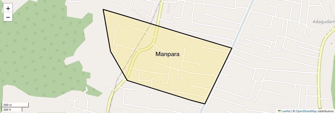 Location Map of Manpara, Guwahati