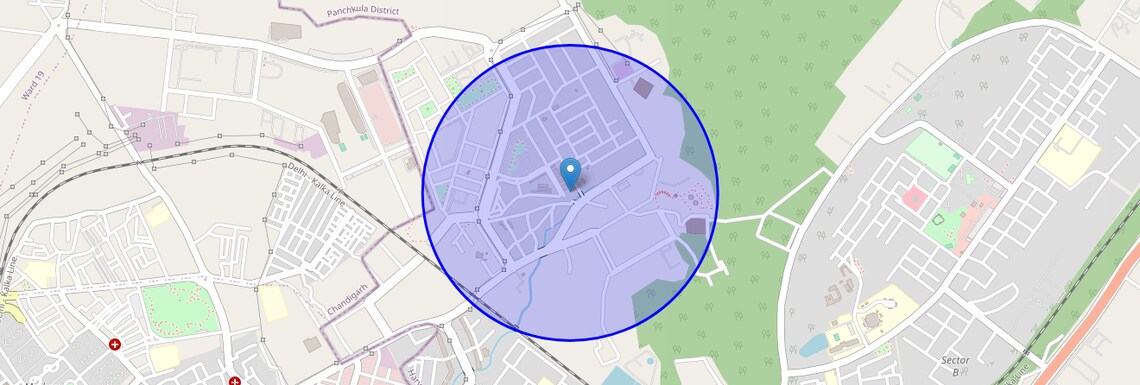 Location Map of Mansa Devi Complex, Chandigarh