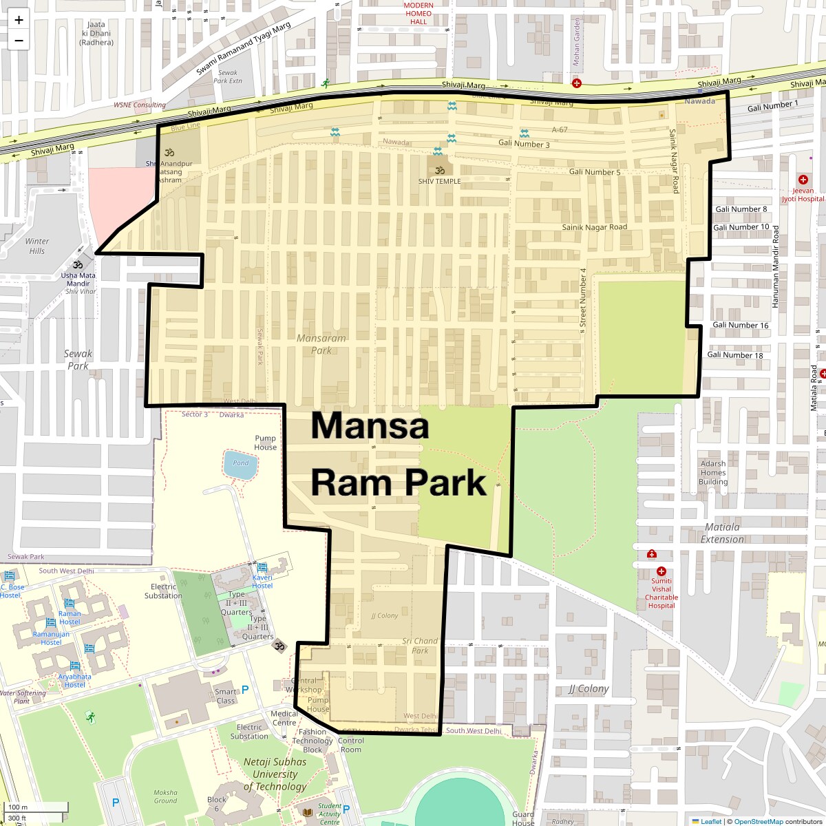 Check Time Travel of Mansa Ram Park, Delhi