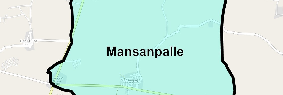 Location Map of Mansanpalle, Hyderabad