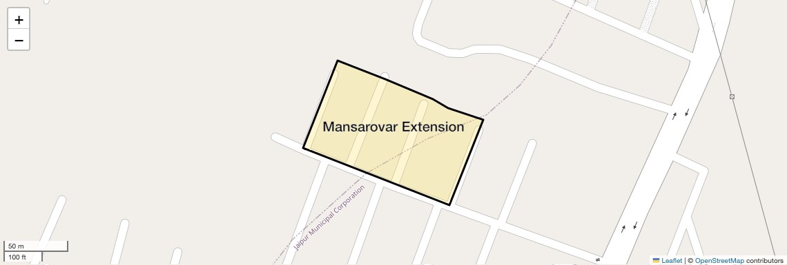 Location Map of Mansarovar Extension, Jaipur