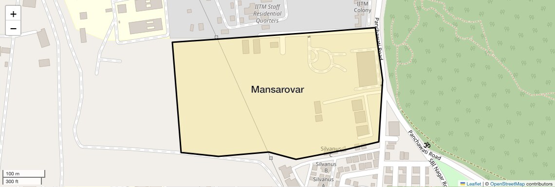 Location Map of Mansarovar, Pune